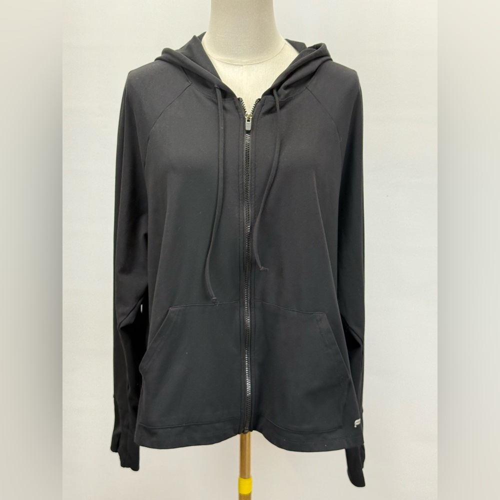 FABLETICS Women's Black full zip Cloud jersey kni… - image 1